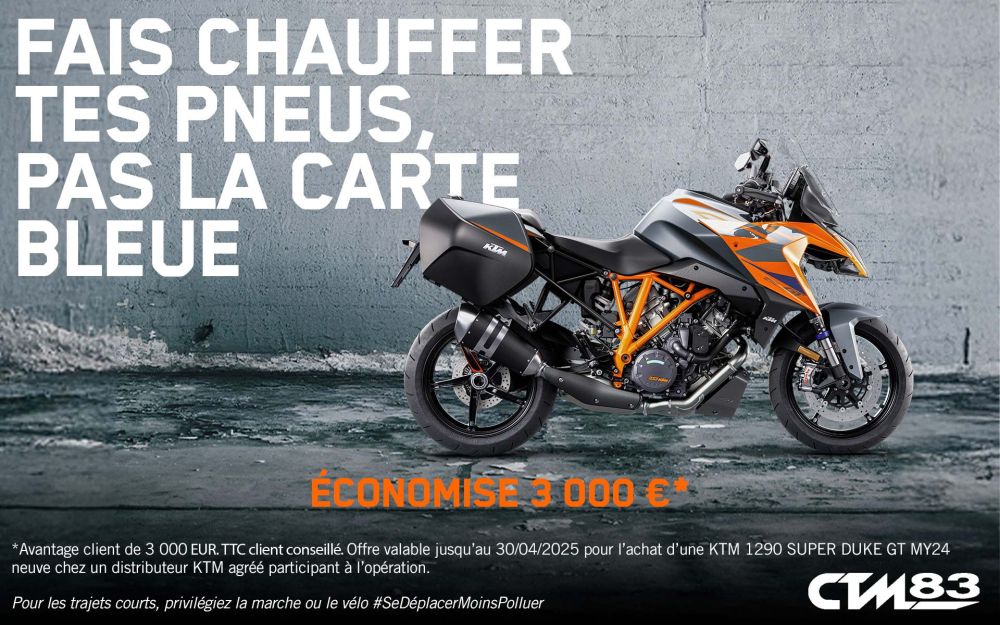 Promo ktm 1290 superduke gt travel offre remise