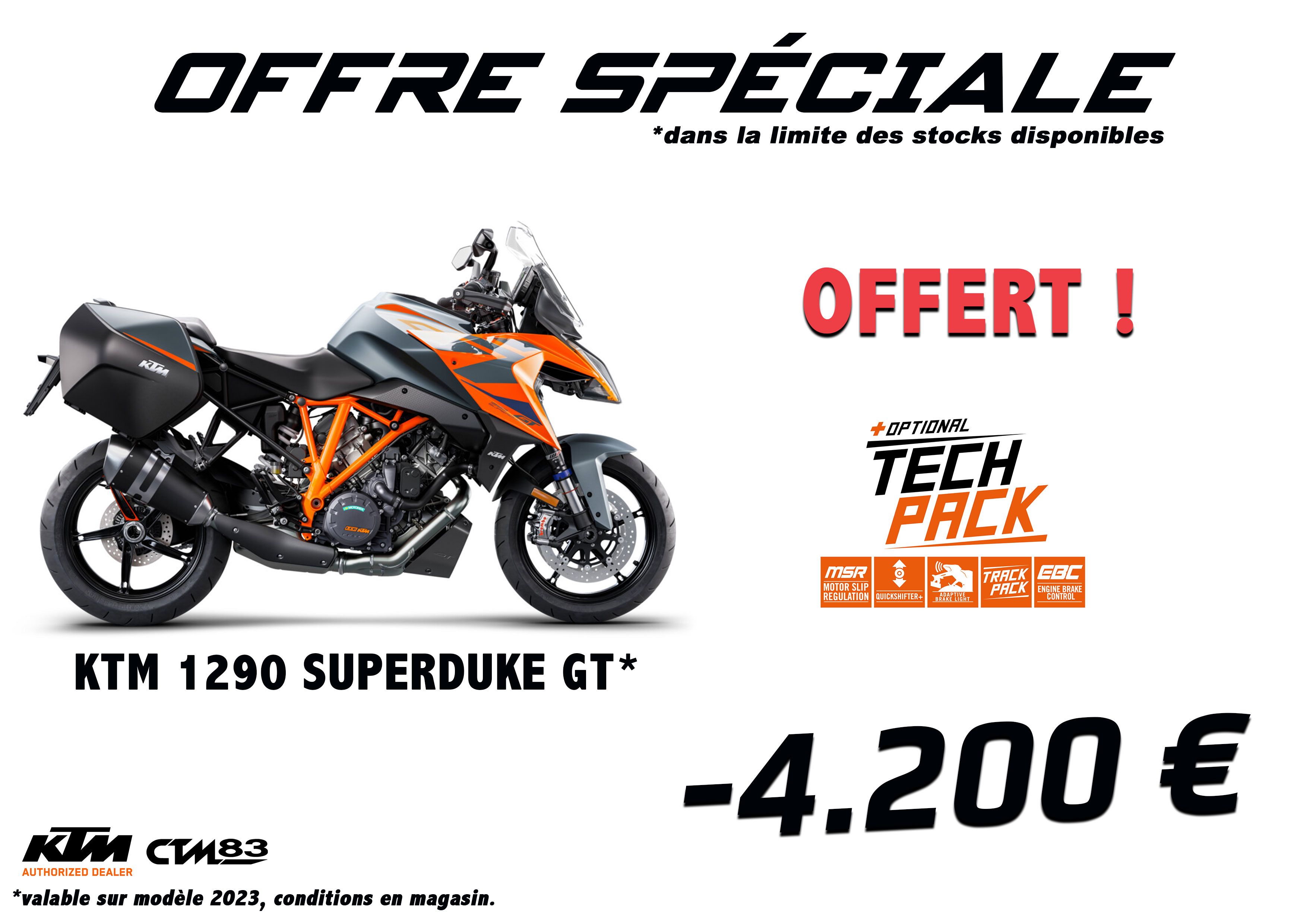 PROMO KTM 1290 SUPERDUKE GT TECH PACK OFFERT